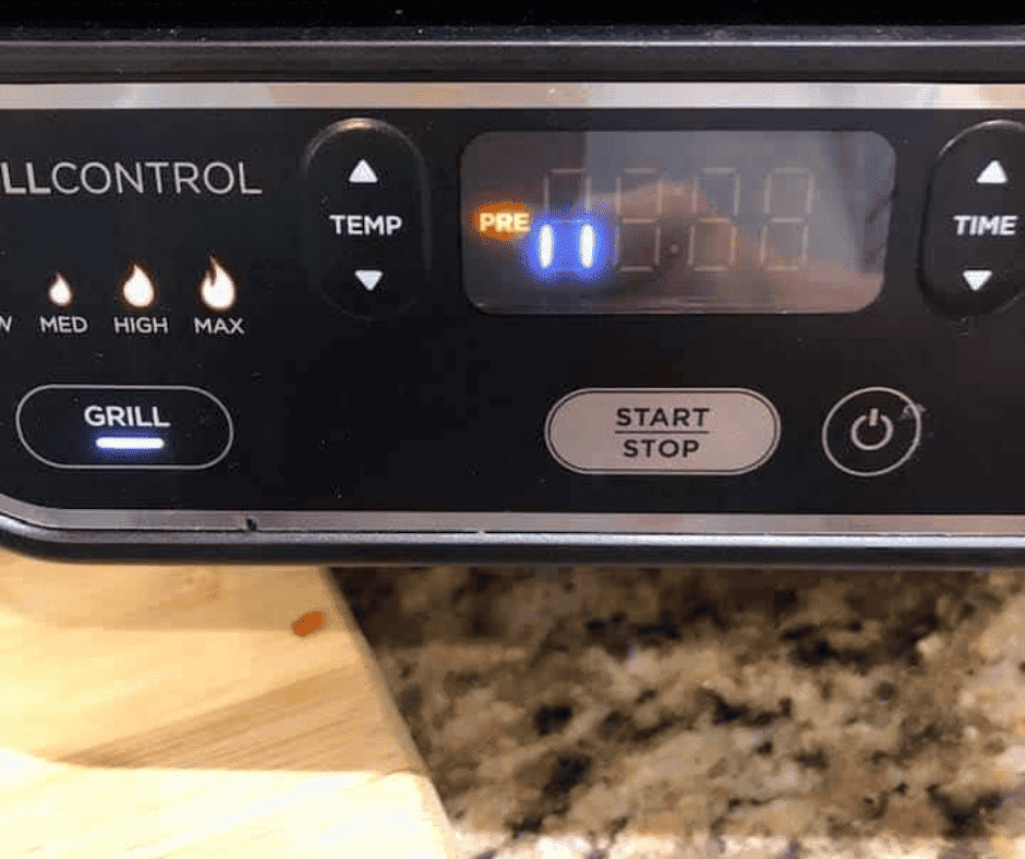 preheating ninja foodi grill
