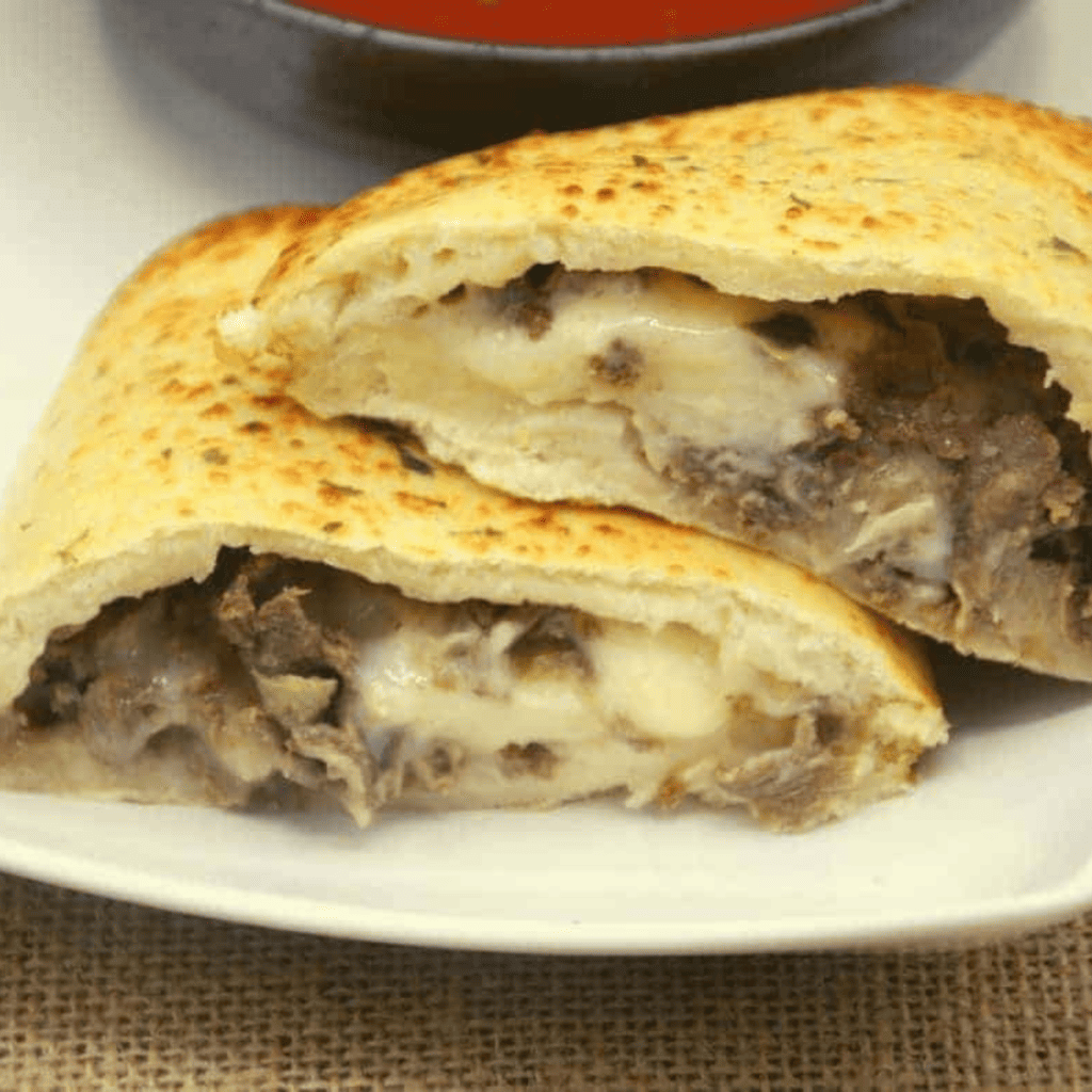 Air Fryer Philly Cheesesteak Calzones
