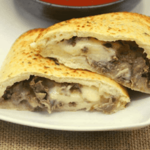 Air Fryer Philly Cheesesteak Calzones