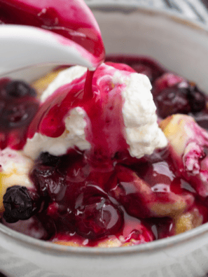 Air Fryer Blueberry French Toast Casserole