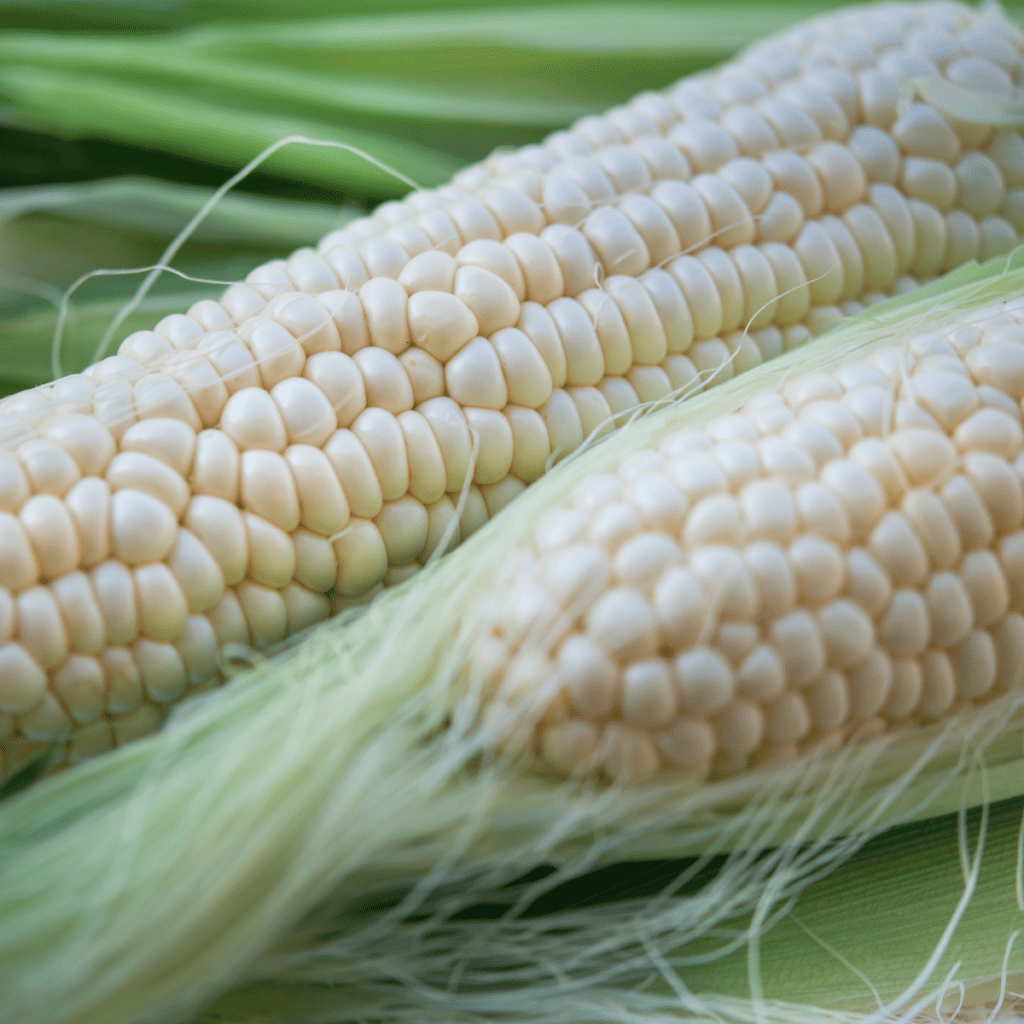 Ingredients Needed For Air Fryer Corn In Husk on kitchen table.