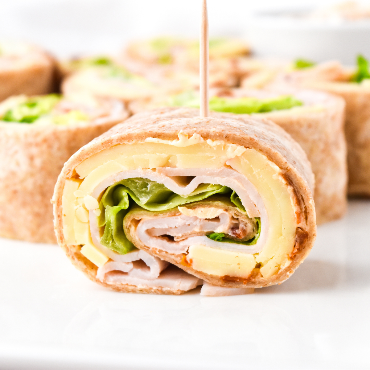 Air Fryer Turkey and Cheese Pinwheel Sandwiches