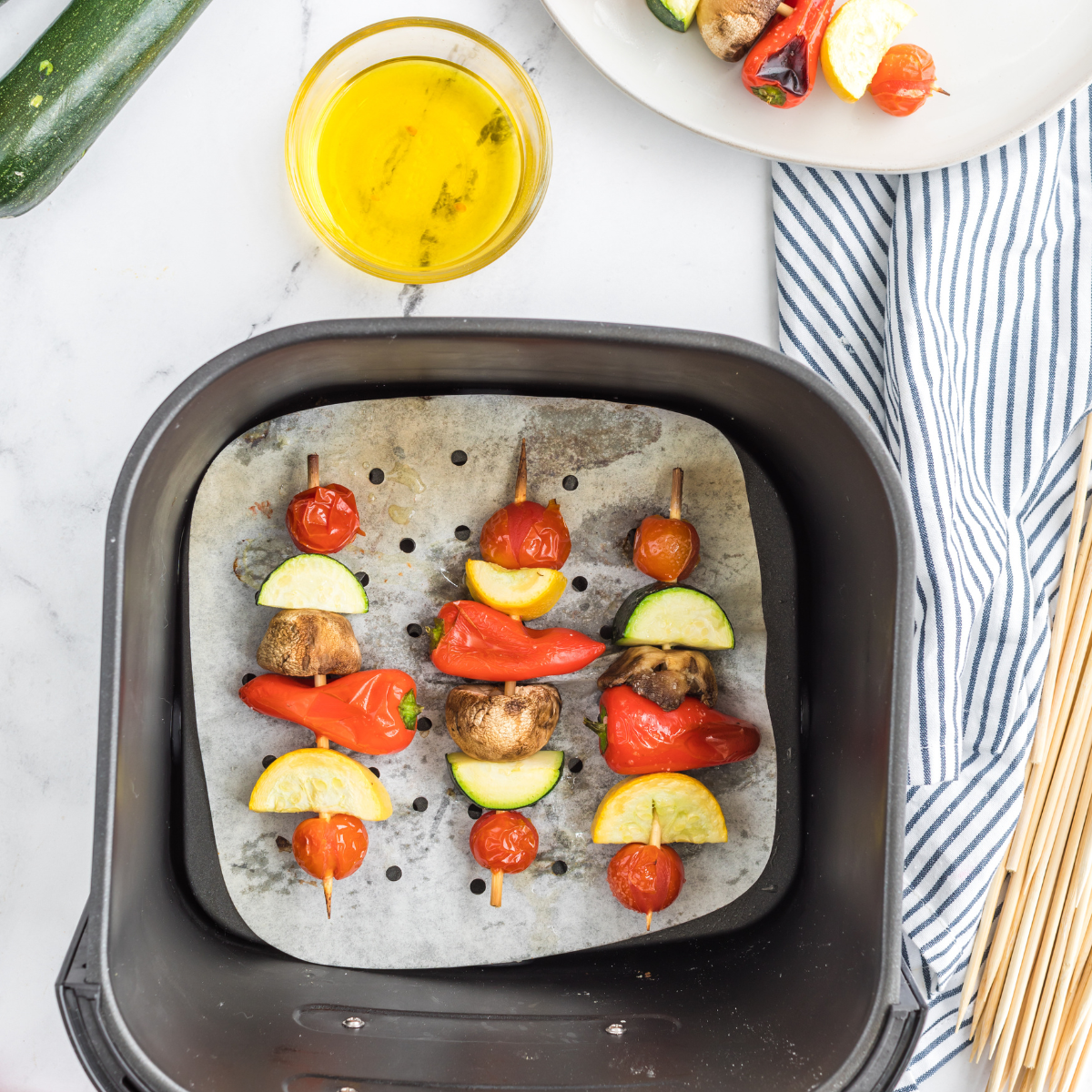 Air Fryer Veggie Kabobs