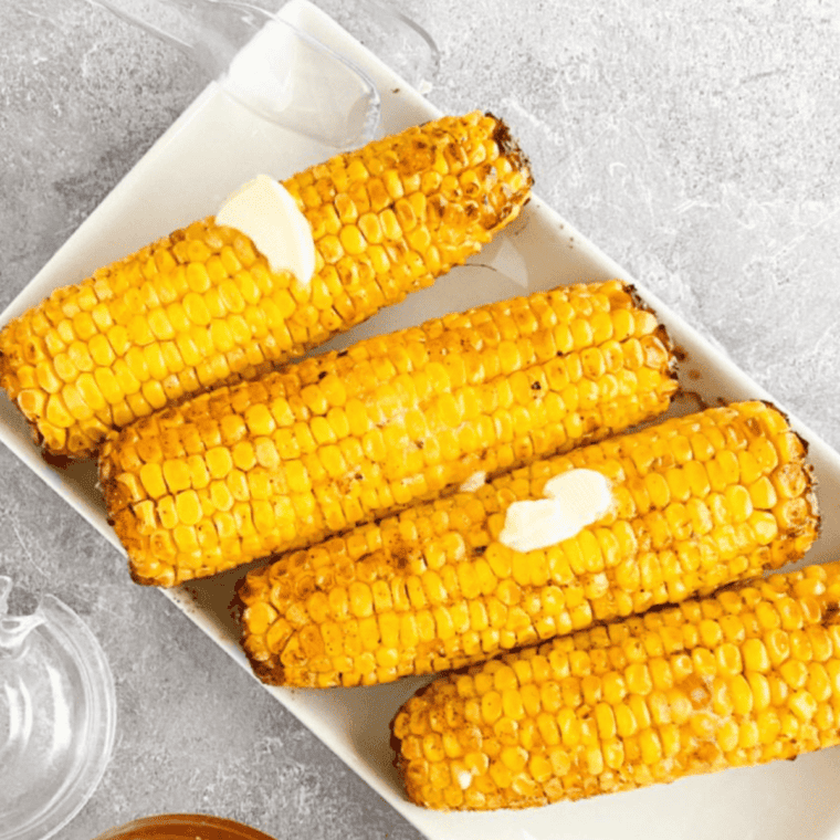 Air fryer Cajun corn coated in spicy seasoning, cooked to crispy perfection, and served just like Wingstop.