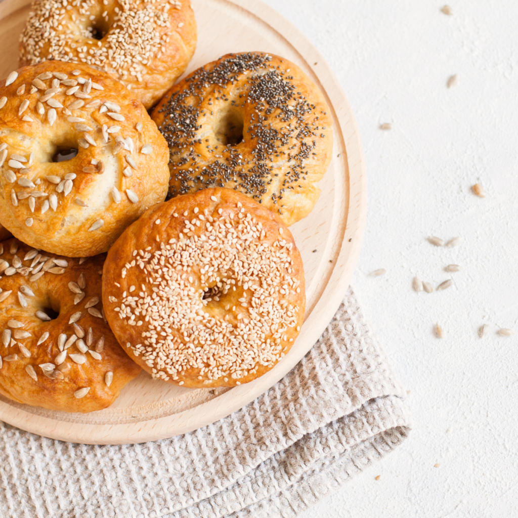 Ingredients Needed For Blackstone Griddle Toasting Bagel on kitchen table.