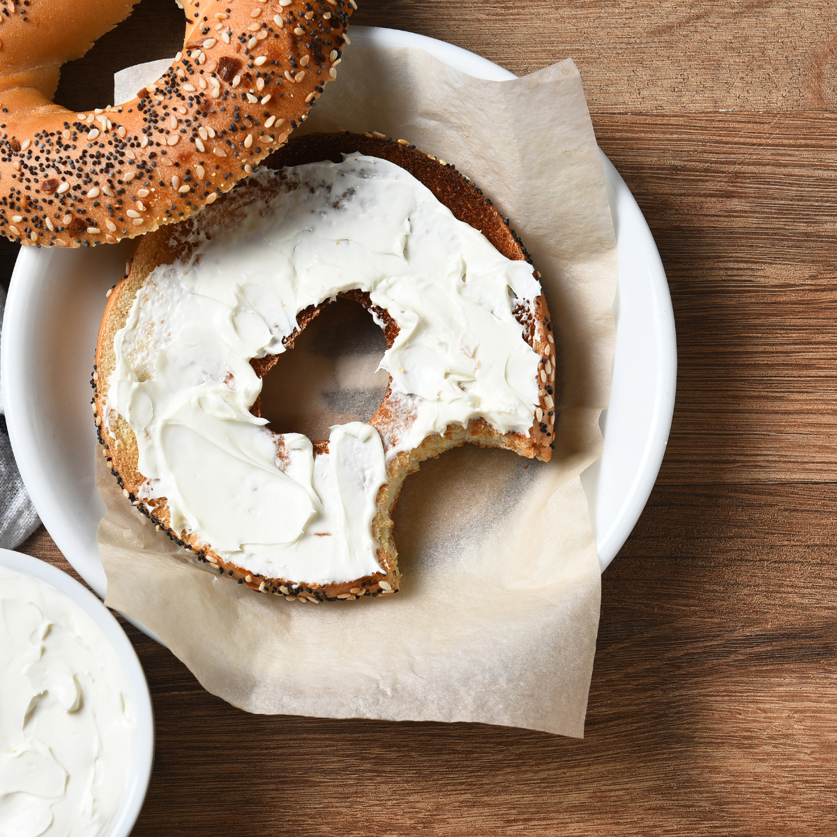 Toasting bagels on a Blackstone griddle for a crispy, golden finish.