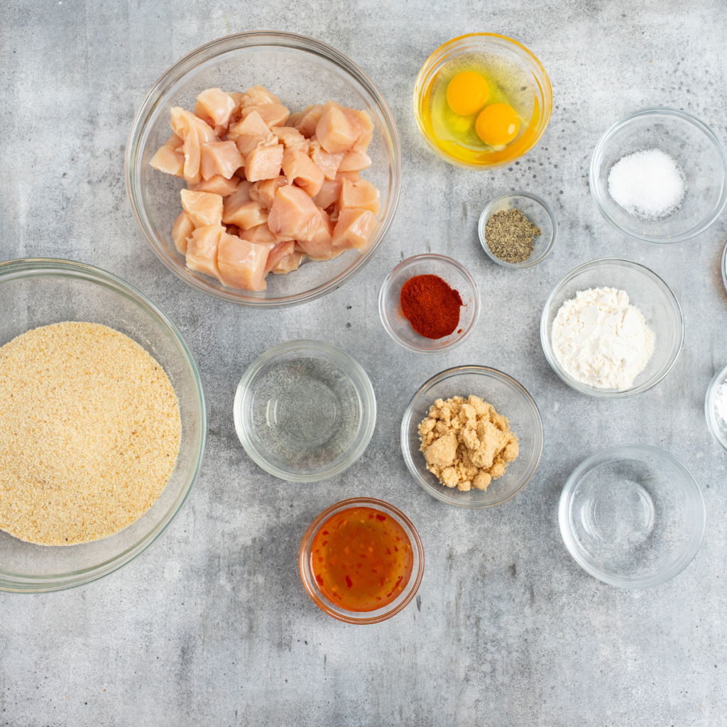 Ingredients Needed For Crispy Air Fryer Chicken Bites
