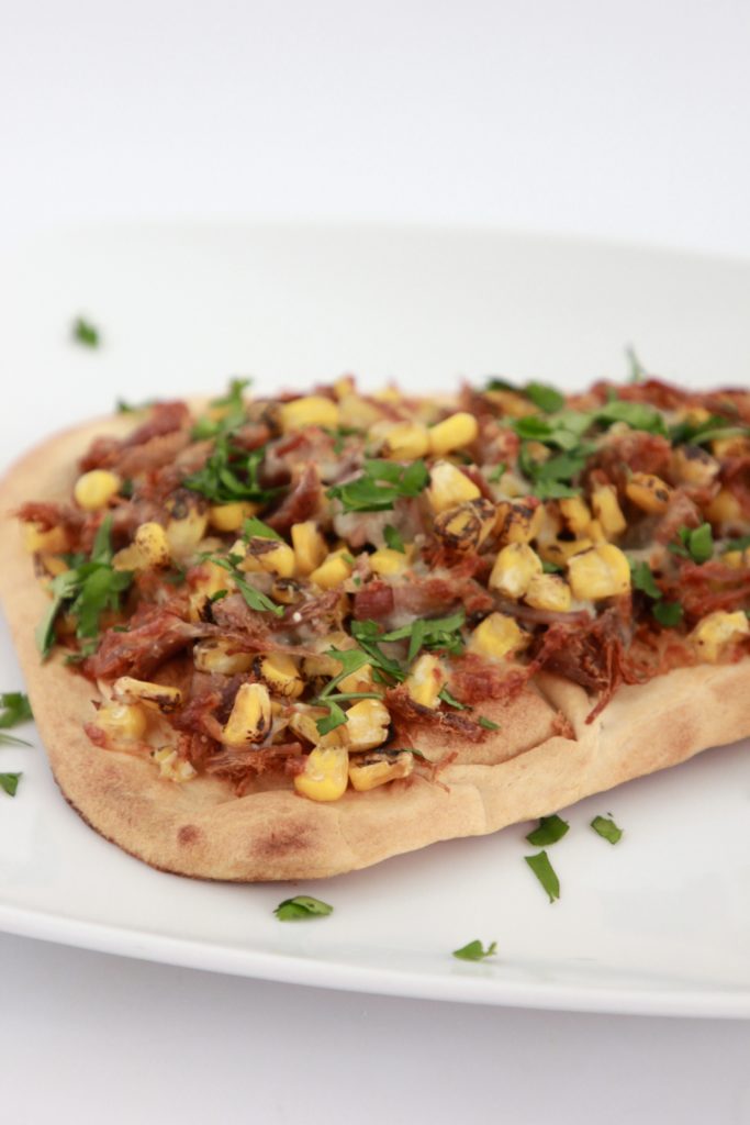 Air Fryer Street Corn Carnitas Flatbread