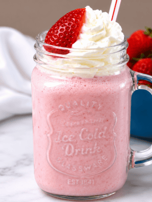 Ninja Creami Strawberry Milkshake