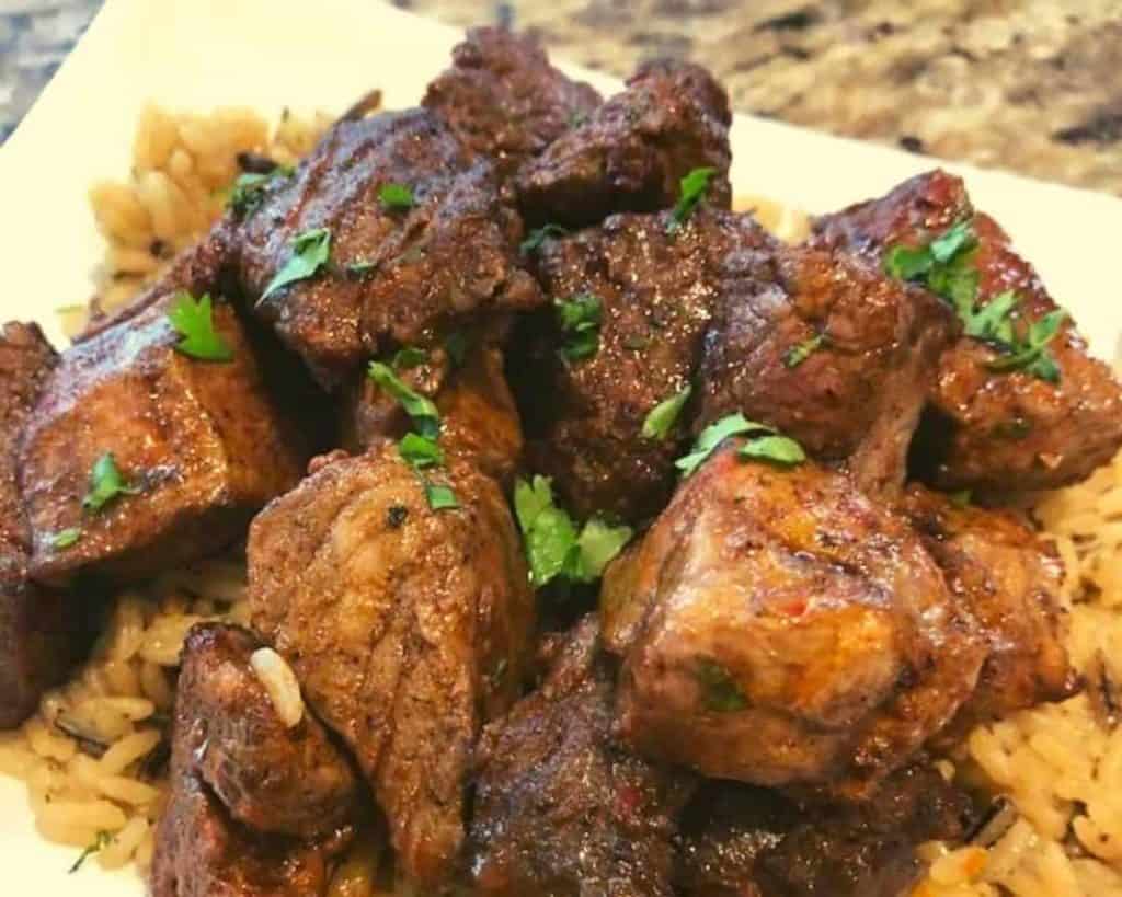 Ninja Foodi Steak Tips are excellent. Juicy and delicious. Today, I made a batch for my kid's lunch, served it with a simple rice dish, made it in my Instant Pot. We had a great and healthy lunch in under 20 minutes.
