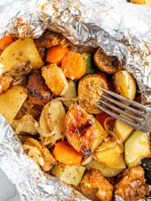 Air Fryer Sausage and Veggies