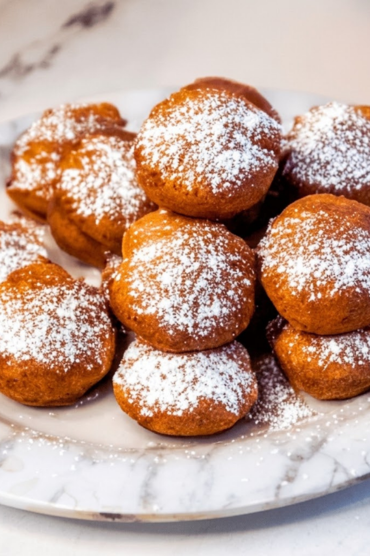 Crispy Trader Joe’s pancake puffs cooked in the air fryer for a quick breakfast