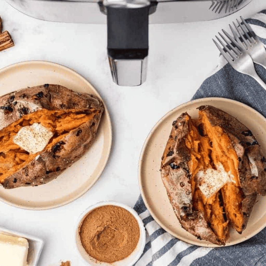 Crispy and tender Air Fryer Weight Watchers Sweet Potatoes, seasoned to perfection, ready to be served as a healthy side dish.
