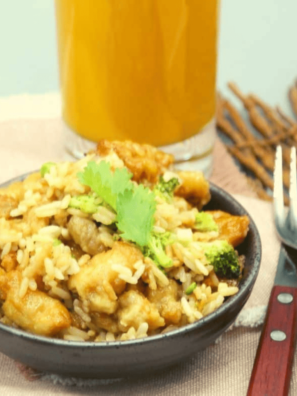 Air Fryer Trader Joe's Orange Chicken Bowl