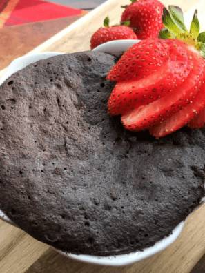 Air Fryer Chocolate Protein Mug Cake