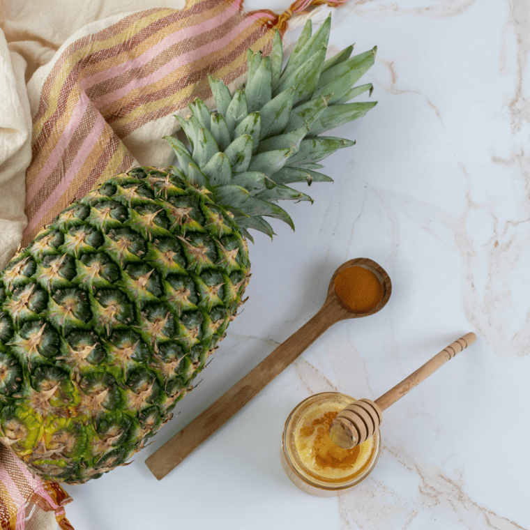 Ingredients needed for Easy 5-Minute Blackstone Pineapple Recipe on kitchen table