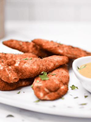 Easy Air Fryer Frozen Chicken Tenders (No Breading)