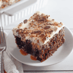 Air Fryer Chocolate Poke Cake