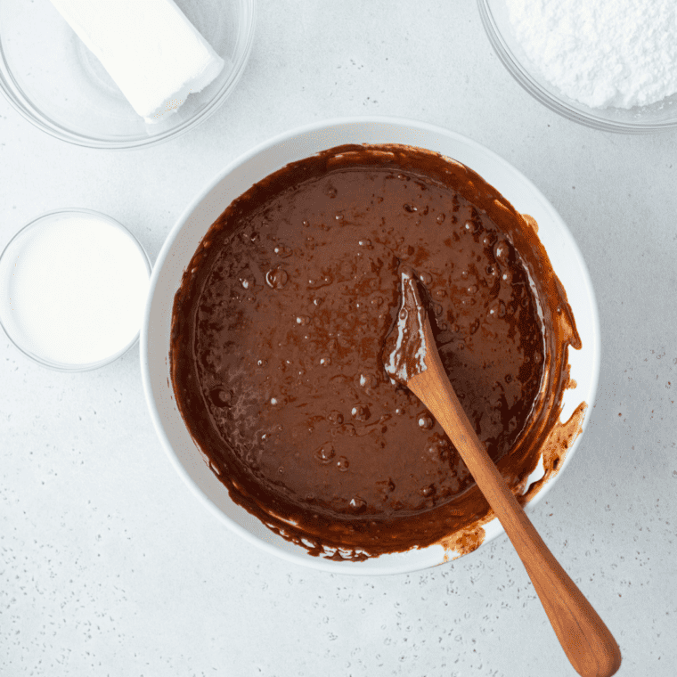 Air Fryer Chocolate Poke Cake