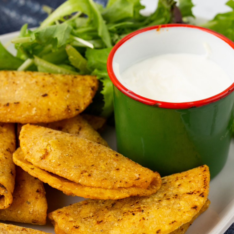 crispy air fryer Trader Joe’s mini chicken tacos golden crunchy bite size tacos