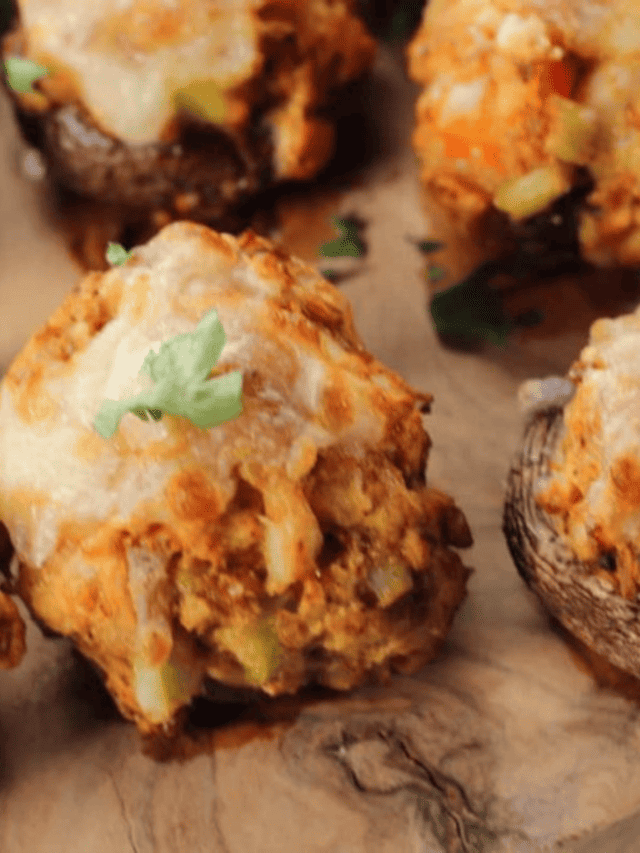 Air Fryer Copycat Red Lobster Stuffed Mushrooms