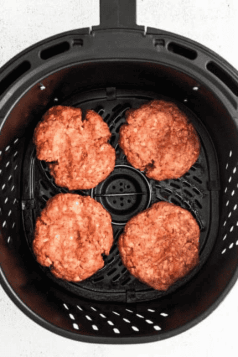 Air Fryer Barbecue Cheeseburgers