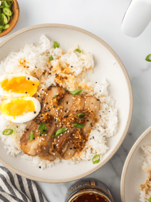 Air Fryer Pork Bell Rice Bowl