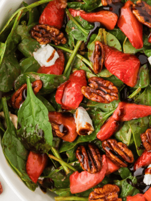 Air Fryer Spinach Strawberry Salad