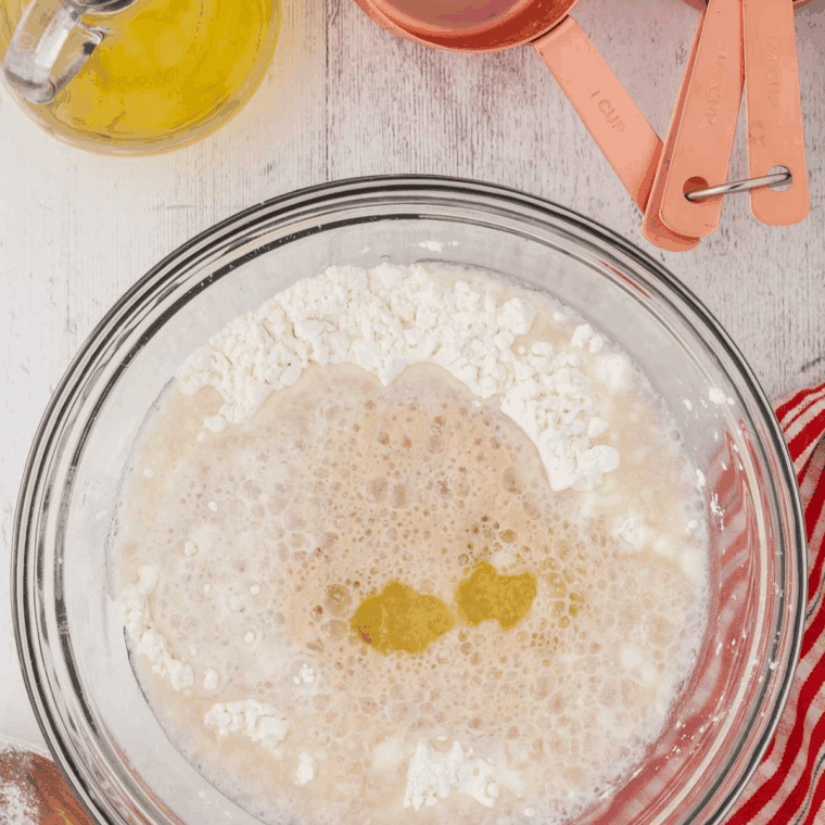Add all of the ingredients into a large mixing bowl.