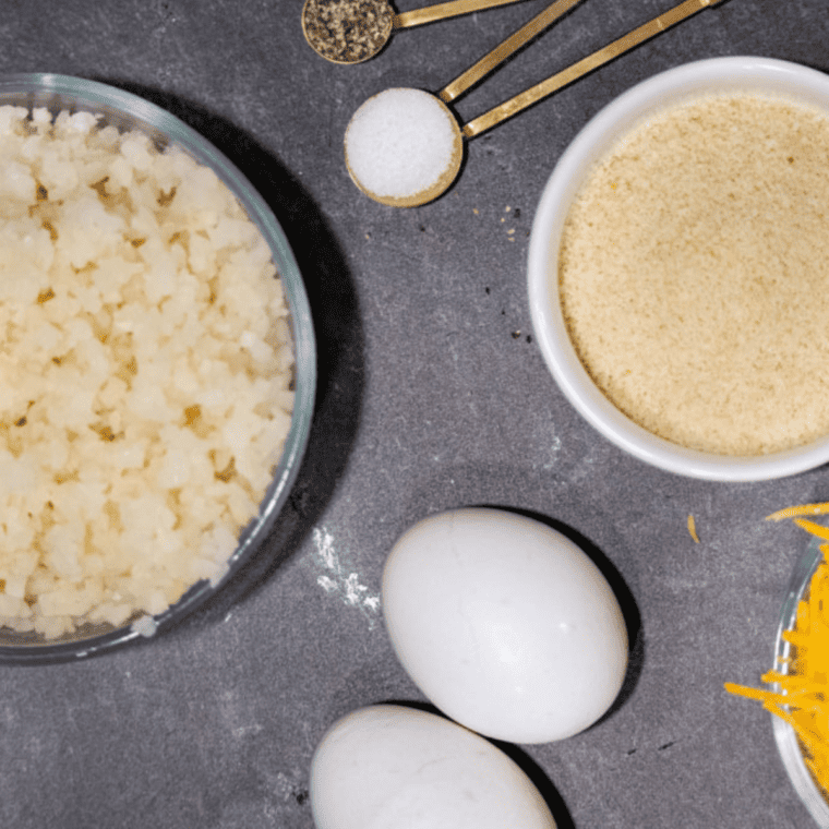 These ingredients come together to create delicious Air Fryer Cauliflower Fritters with a crispy exterior and a soft, flavorful interior.