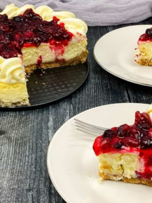 Air Fryer Cranberry Cheesecake