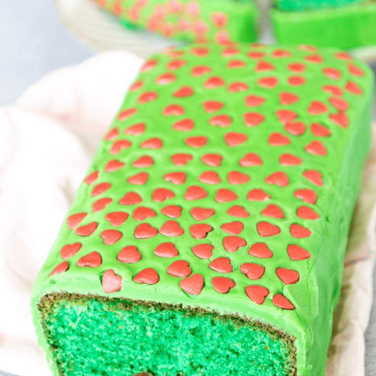 Air Fryer Grinch Loaf Cake