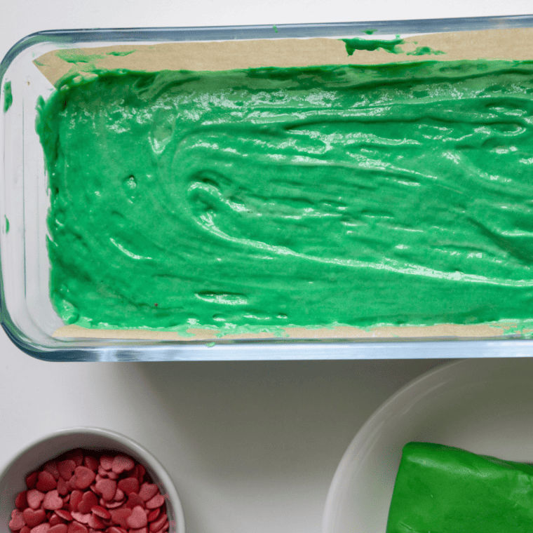 Air Fryer Grinch Loaf Cake