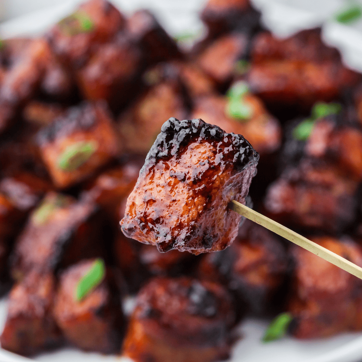 Air Fryer Honey Glazed Pork Belly Bites