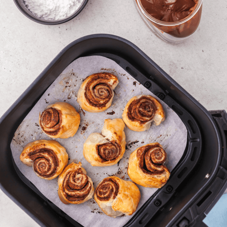 Air Fryer Nutella Scrolls