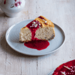 Air Fryer White Chocolate Raspberry Cheesecake