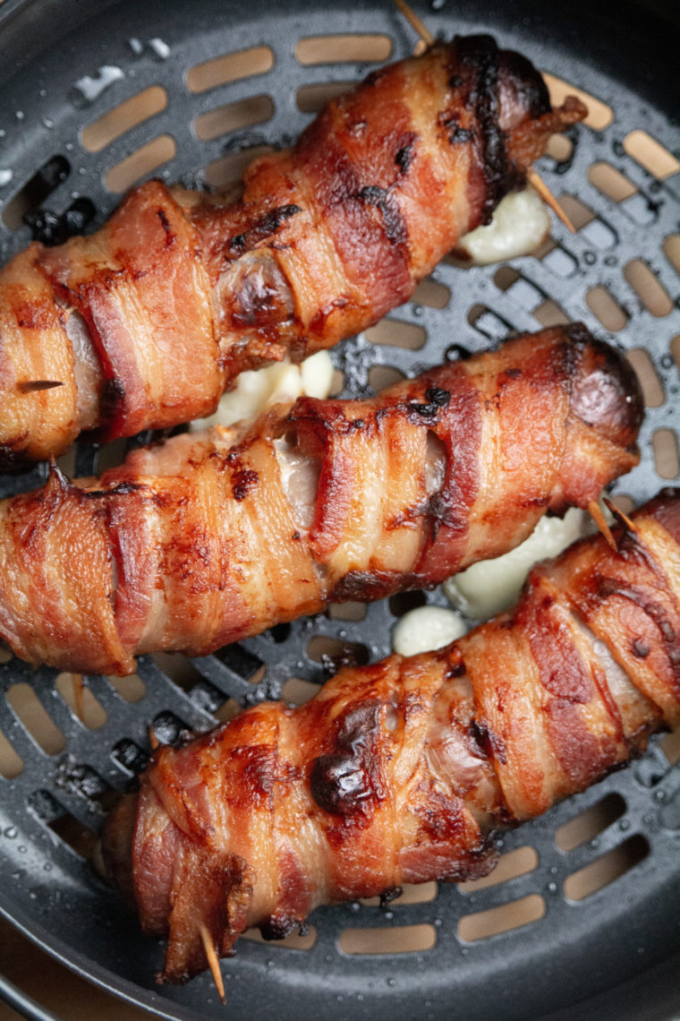 Air Fryer Bacon Wrapped Bratwurst