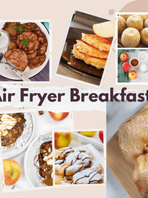 Air Fryer Breakfast Recipes -- Start your day with flavor and convenience! Breakfast is often considered the most important meal, and what better way to kickstart your morning than with a collection of 50 quick and delicious air fryer breakfast recipes?