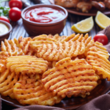 Waffle Fries on Plate