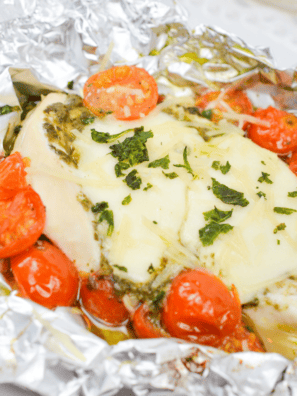 Keto Air Fryer Chicken Caprese Foil Packets
