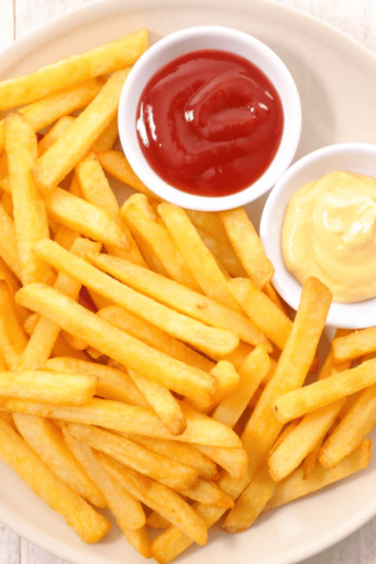 Air Fryer Frozen French Fries In Rotating Basket