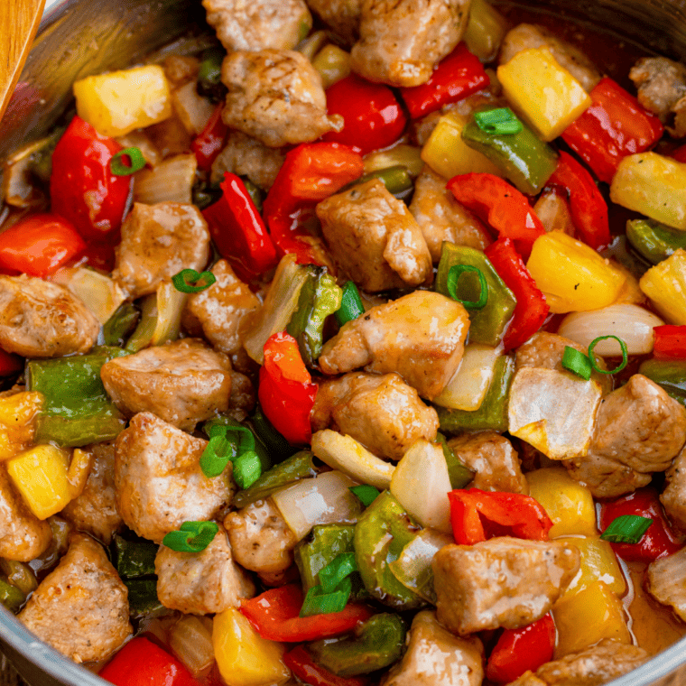 Air Fryer Peppers and Onions served as a side dish."