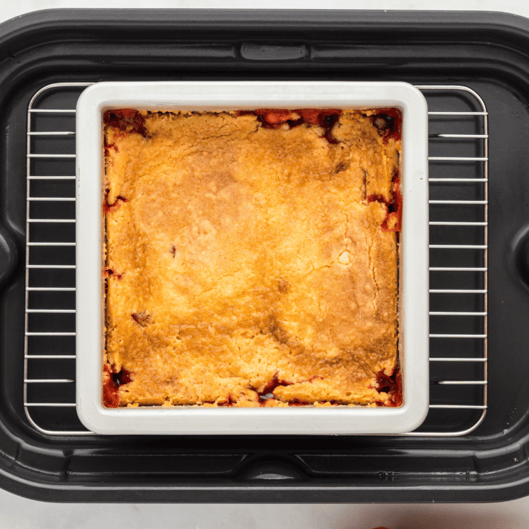 Air Fryer Strawberry Dump Cake