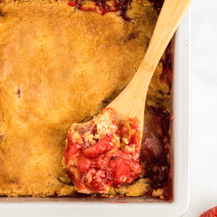 Air Fryer Strawberry Dump Cake