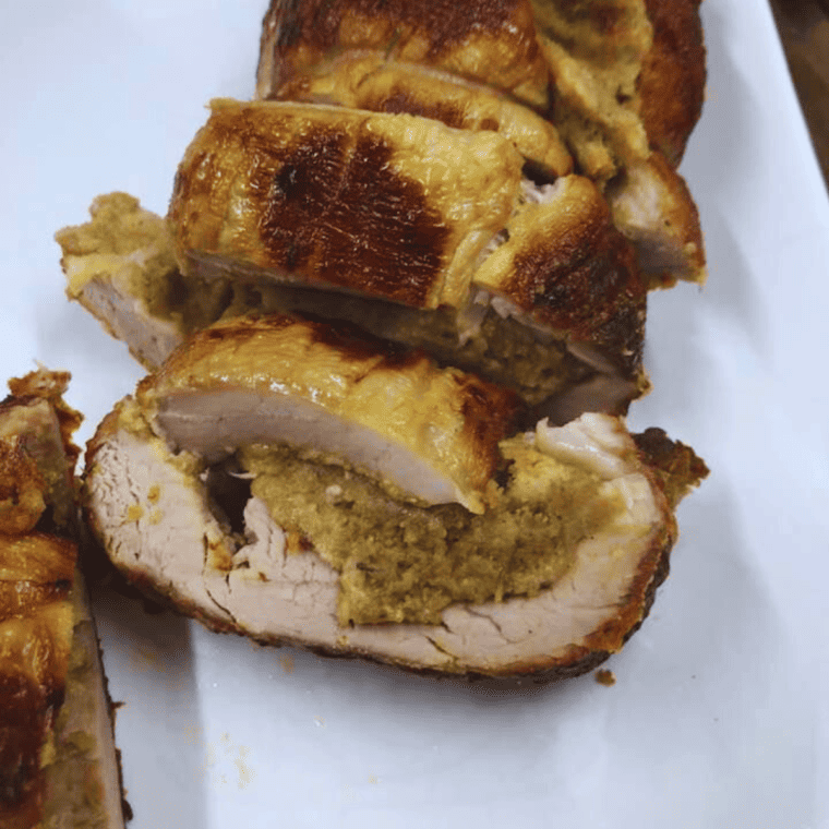 Air Fryer Stuffed Pork Roast