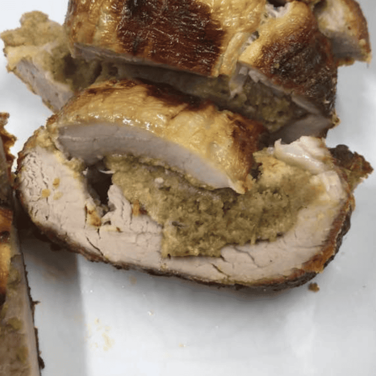 Air Fryer Stuffed Pork Roast