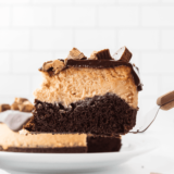 Copycat Cheesecake Factory Reese's Peanut Butter Chocolate Cake Cheesecake is amazing! If you have been looking for the perfect dessert, this is one of the best, with layers and layers of goodness!