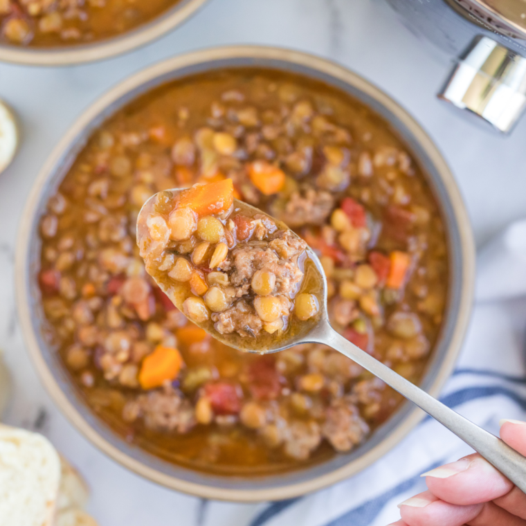 Instant Pot Sausage Lentil Soup