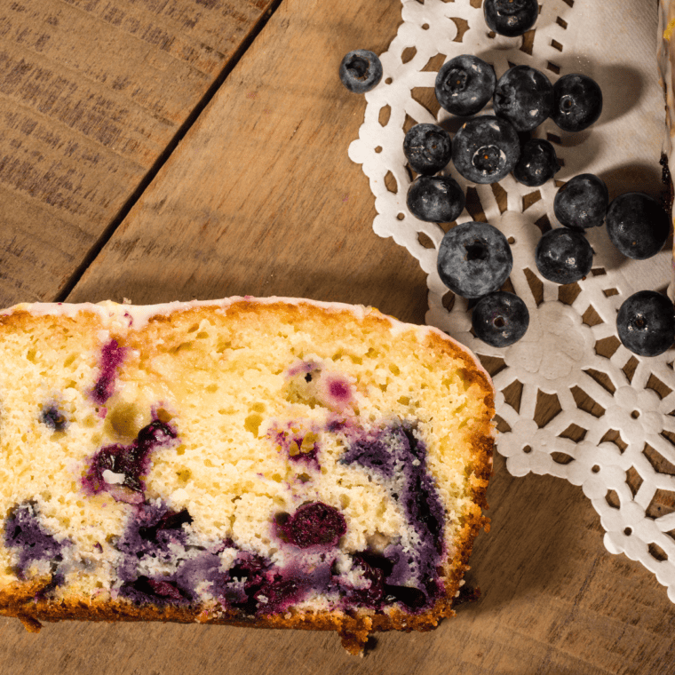 Air Fryer Blueberry Coffee Cake