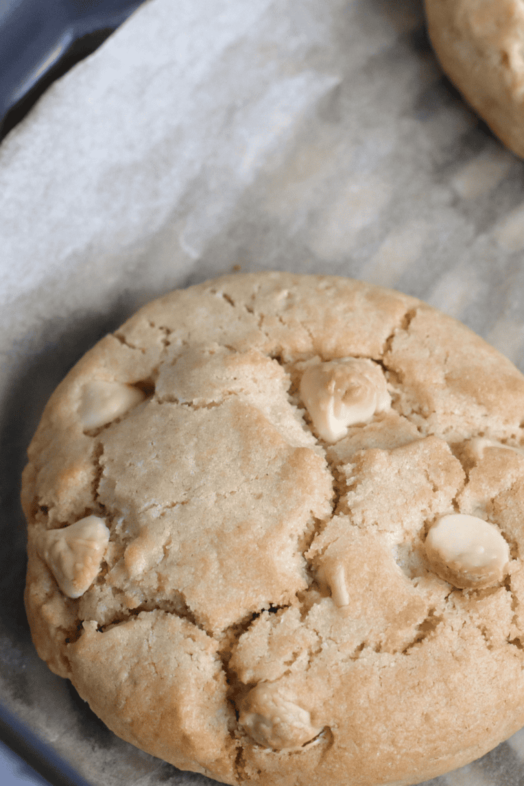 Three-ingredient Air Fryer Cake Mix Cookies cooling on a wire rack, golden and soft